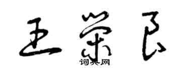 曾庆福王荣良草书个性签名怎么写