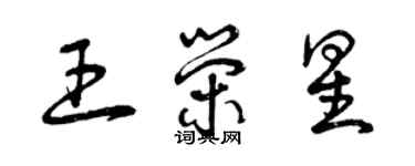 曾庆福王荣星草书个性签名怎么写