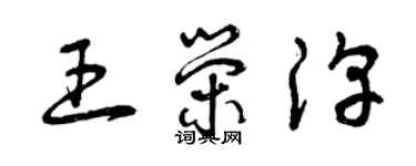 曾庆福王荣淳草书个性签名怎么写
