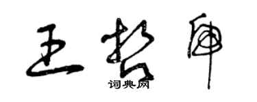 曾庆福王哲虎草书个性签名怎么写
