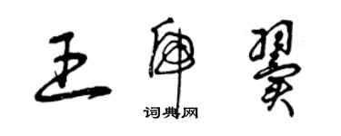曾庆福王虎翼草书个性签名怎么写