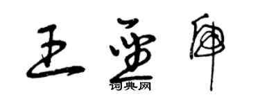 曾庆福王圣虎草书个性签名怎么写