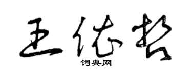 曾庆福王依哲草书个性签名怎么写