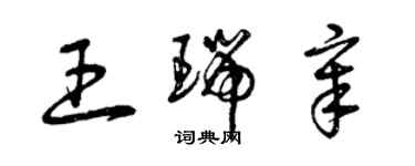 曾庆福王瑞章草书个性签名怎么写