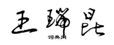 曾庆福王瑞昆草书个性签名怎么写