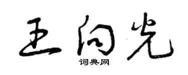 曾庆福王向光草书个性签名怎么写