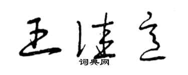曾庆福王佳意草书个性签名怎么写