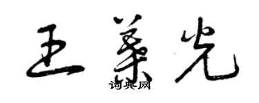 曾庆福王叶光草书个性签名怎么写