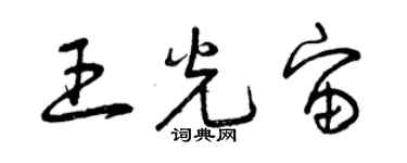 曾庆福王光宙草书个性签名怎么写