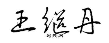 曾庆福王继丹草书个性签名怎么写