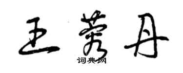 曾庆福王蓉丹草书个性签名怎么写