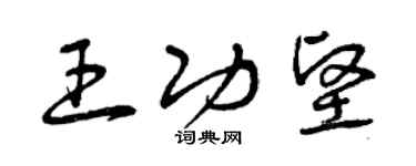 曾庆福王功坚草书个性签名怎么写