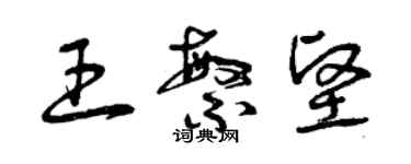 曾庆福王繁坚草书个性签名怎么写