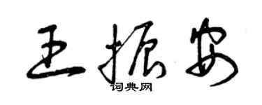 曾庆福王振安草书个性签名怎么写