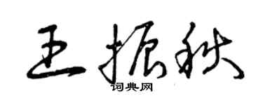 曾庆福王振秋草书个性签名怎么写