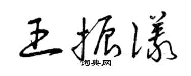 曾庆福王振仪草书个性签名怎么写