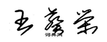 朱锡荣王葵荣草书个性签名怎么写