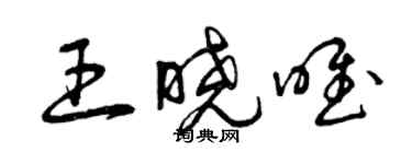 曾庆福王晓唯草书个性签名怎么写