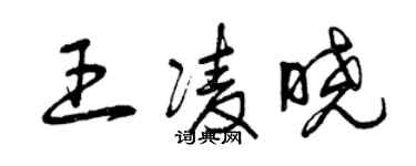 曾庆福王凌晓草书个性签名怎么写