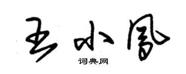 朱锡荣王小凤草书个性签名怎么写