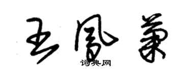 朱锡荣王凤菊草书个性签名怎么写