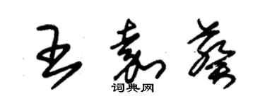朱锡荣王嘉葵草书个性签名怎么写
