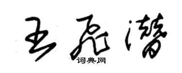 朱锡荣王飞潜草书个性签名怎么写