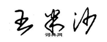 朱锡荣王米沙草书个性签名怎么写