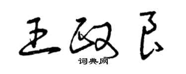 曾庆福王政良草书个性签名怎么写