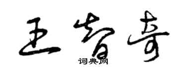 曾庆福王智奇草书个性签名怎么写