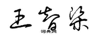 曾庆福王智梁草书个性签名怎么写