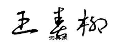 曾庆福王春柳草书个性签名怎么写