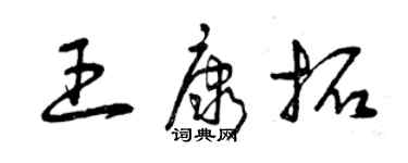 曾庆福王康拓草书个性签名怎么写