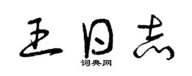 曾庆福王日志草书个性签名怎么写
