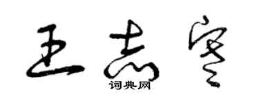曾庆福王志寒草书个性签名怎么写