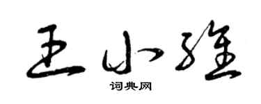 曾庆福王小维草书个性签名怎么写
