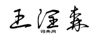 曾庆福王润森草书个性签名怎么写