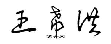 曾庆福王希洪草书个性签名怎么写