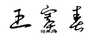 曾庆福王赛春草书个性签名怎么写