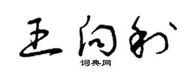 曾庆福王向利草书个性签名怎么写