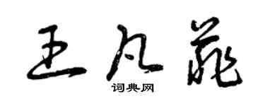 曾庆福王凡菲草书个性签名怎么写