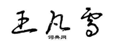 曾庆福王凡雪草书个性签名怎么写