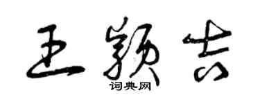 曾庆福王颖吉草书个性签名怎么写