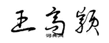 曾庆福王高颖草书个性签名怎么写