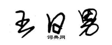 朱锡荣王日男草书个性签名怎么写