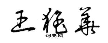 曾庆福王猛华草书个性签名怎么写