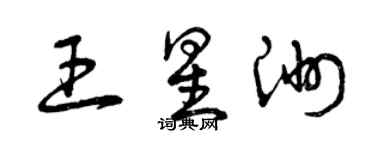 曾庆福王星洲草书个性签名怎么写