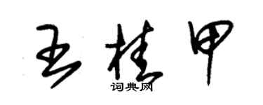 朱锡荣王桂甲草书个性签名怎么写