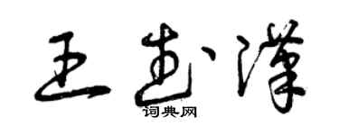 曾庆福王武汉草书个性签名怎么写