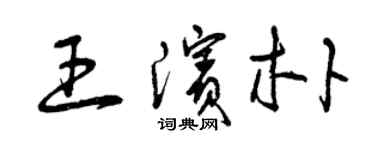 曾庆福王滨朴草书个性签名怎么写